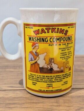 Vintage 1992 Watkins Heritage Collection Washing Compound Compound Mug